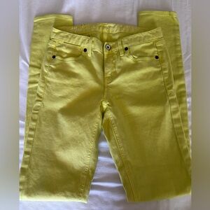 Madewell Bright Yellow Skinny Jeans